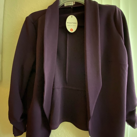 Women's 3/4 Sleeve Open Front Blazer - Picture 1 of 7